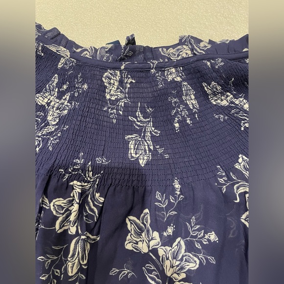 Ralph Lauren Top Womens Small Petite Navy Multicolor Paisley Floral Blouse $268 - Picture 7 of 10